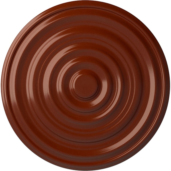 Ekena Millwork Carton Ceiling Medallion (For Canopies up to 3 3/4"), Hand-Painted Firebrick, 17 3/4"OD x 1 3/8"P CM18CAFIF - main